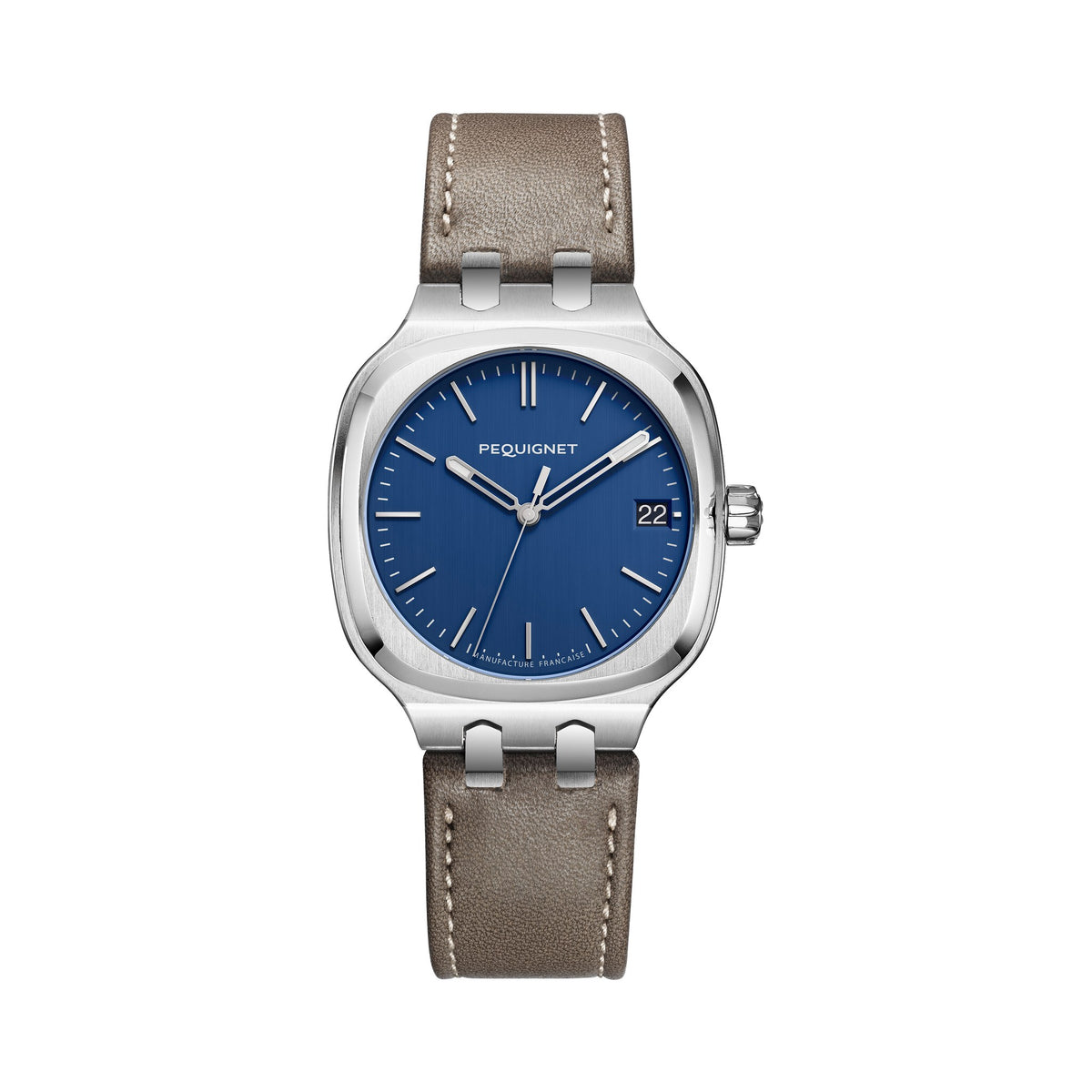 Concorde 36mm – Blue – Leather / Taupe