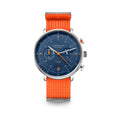HAMBURG Chrono  dark blue silver / Field 20 signalorange