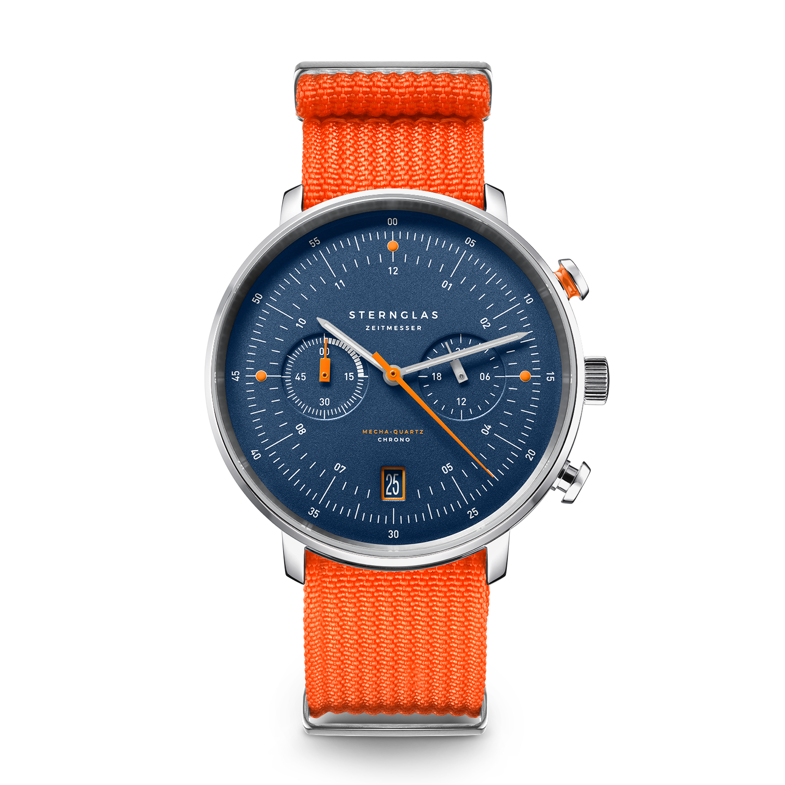 HAMBURG Chrono  dark blue silver / Field 20 signalorange