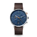 HAMBURG Chrono  dark blue silver / Vintage 20 mocha