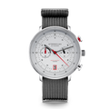 HAMBURG Chrono silver-satined silver / Field 20 stone grey