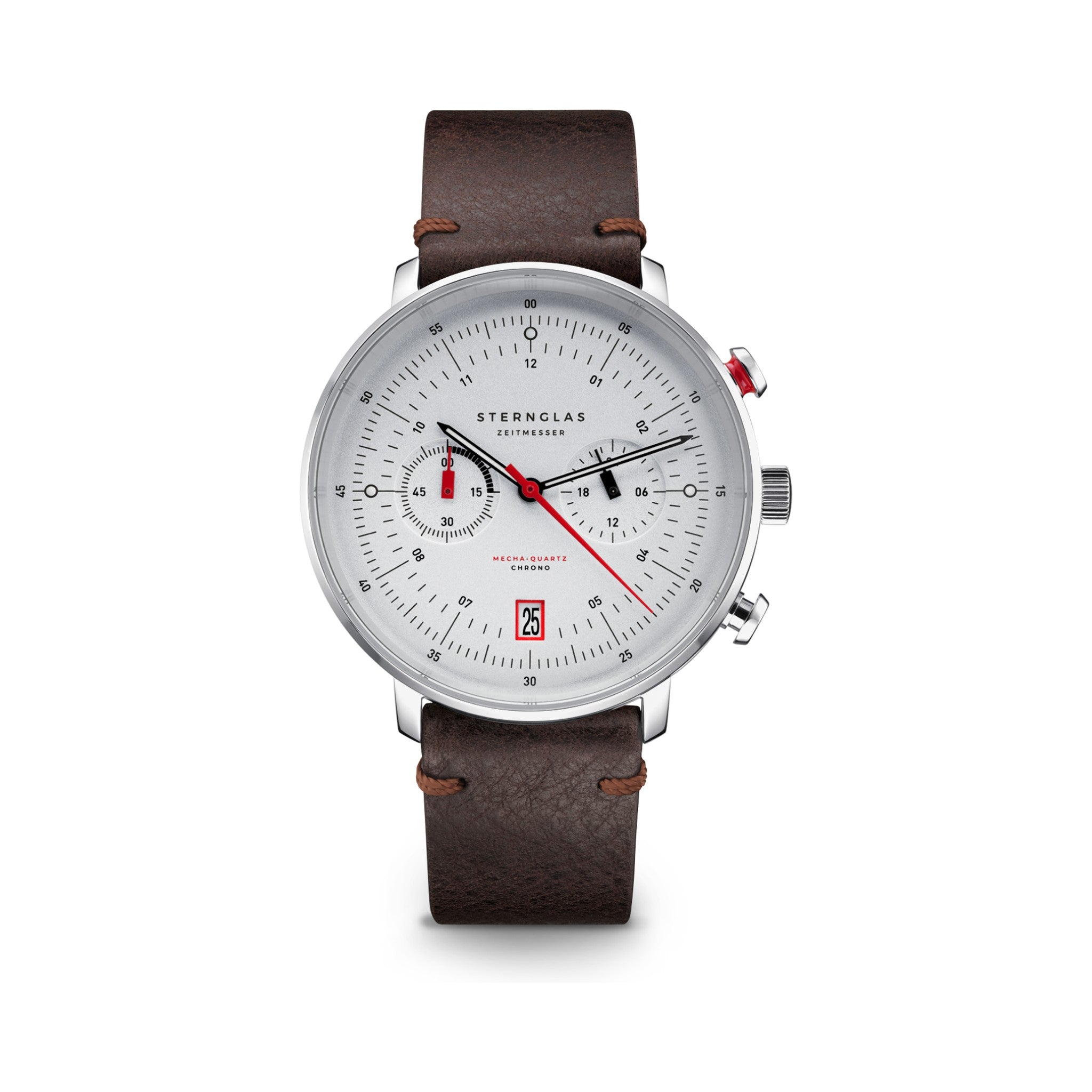 HAMBURG Chrono silver-satined silver / Vintage 20 mocha