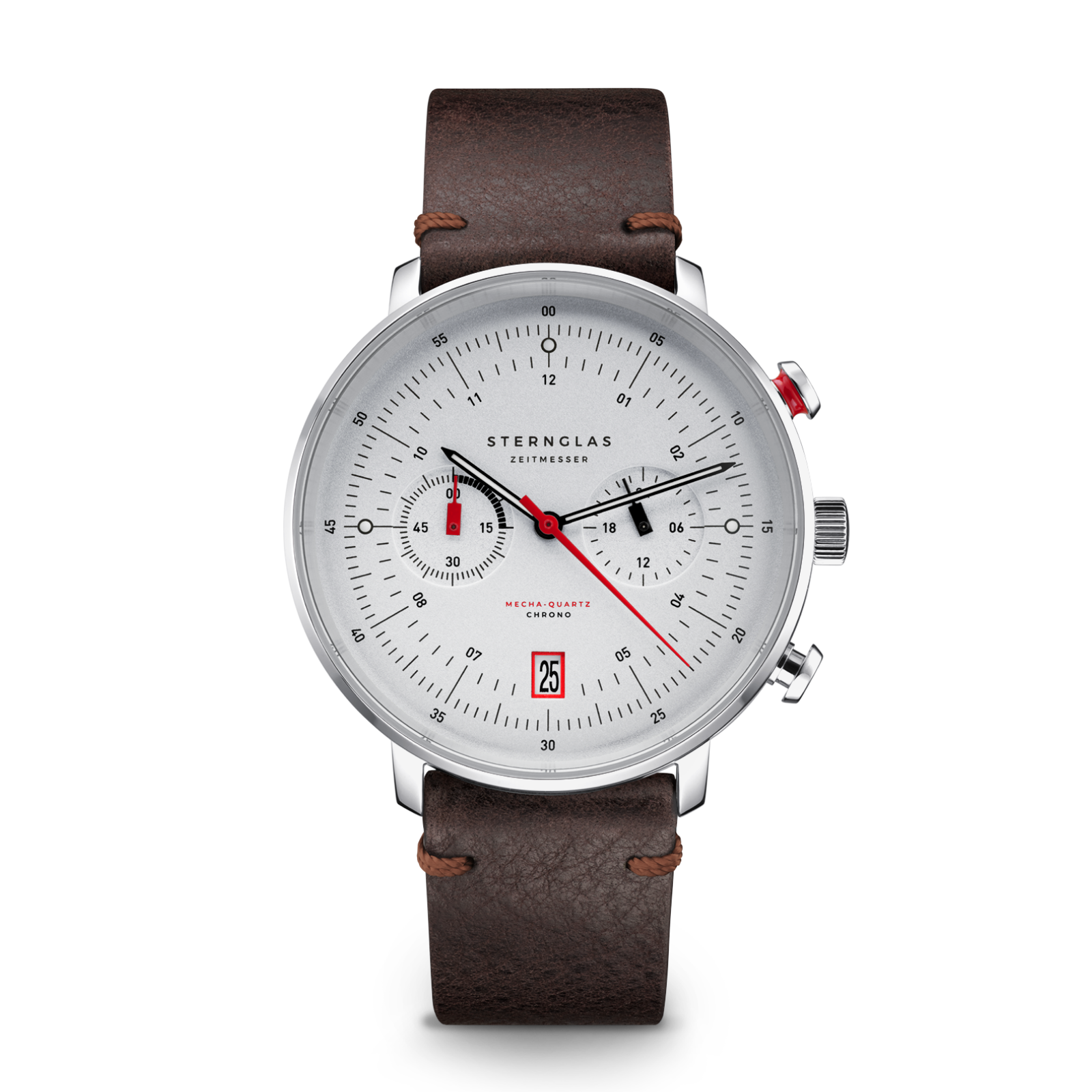 HAMBURG Chrono silver-satined silver / Vintage 20 mocha