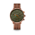HAMBURG Chrono green bronze / SuperSlim metal strap 20 bronze