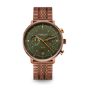 HAMBURG Chrono green bronze / SuperSlim metal strap 20 bronze