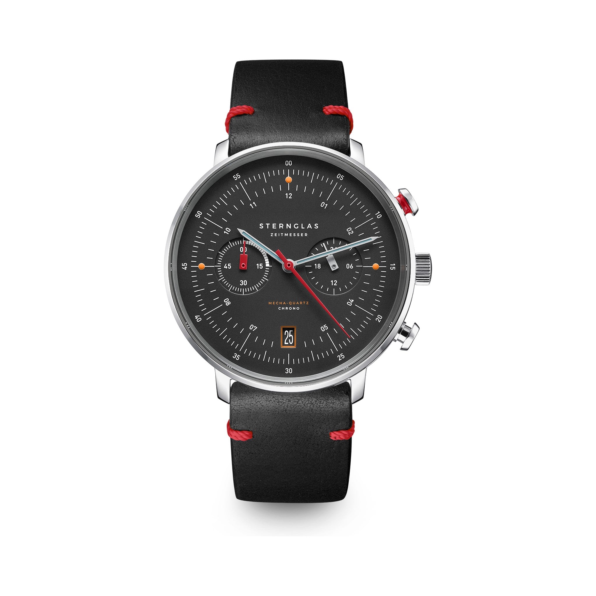 HAMBURG Chrono Edition Neuwerk schwarz silber / Vintage 20 nero-rot