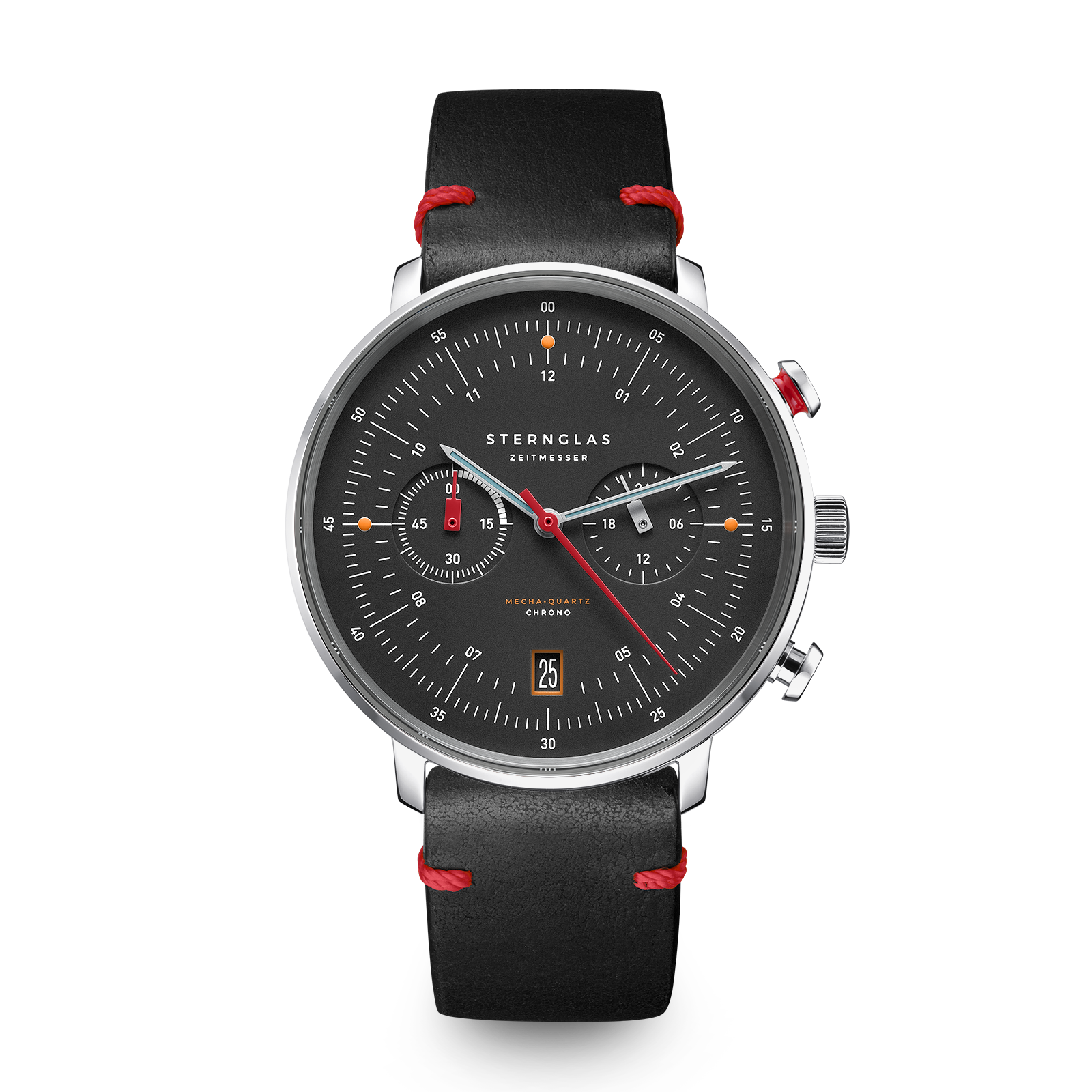 HAMBURG Chrono Edition Neuwerk schwarz silber / Vintage 20 nero-rot