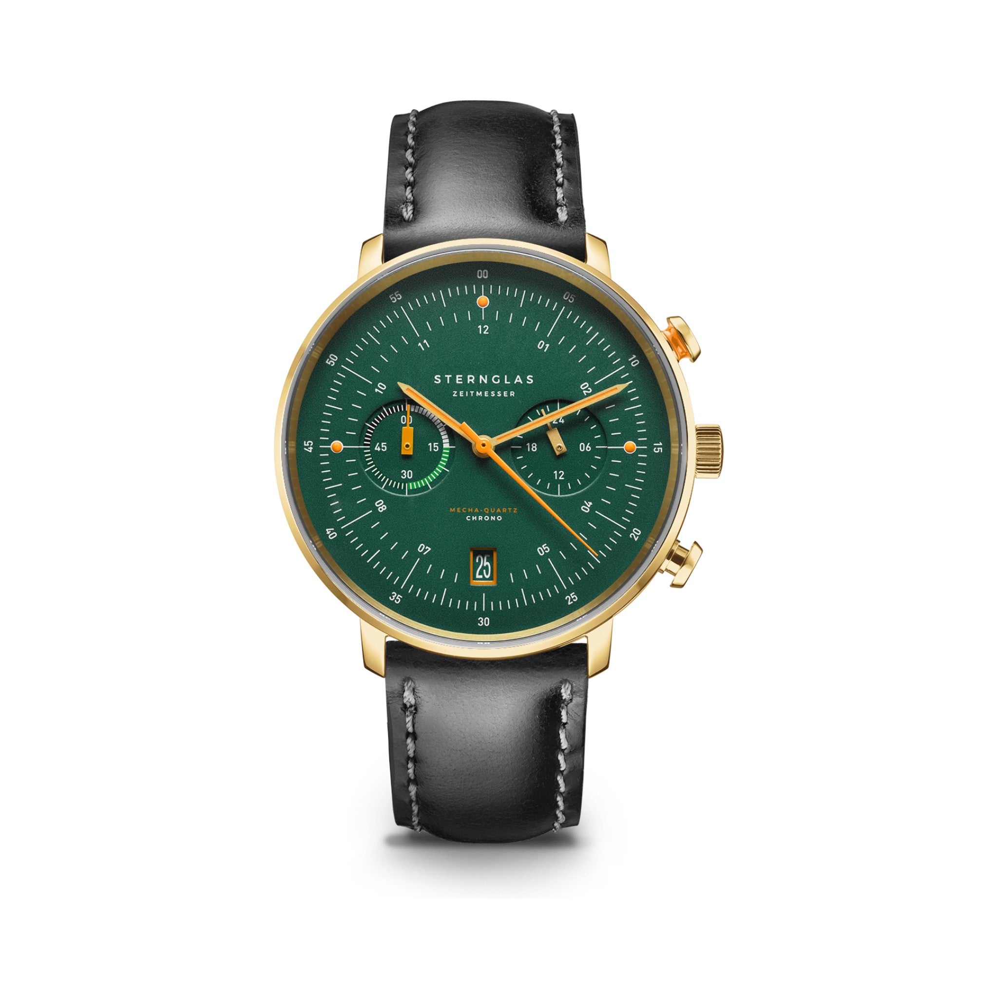 HAMBURG Chrono Edition Vintage dark green gold / Bridle 20 black