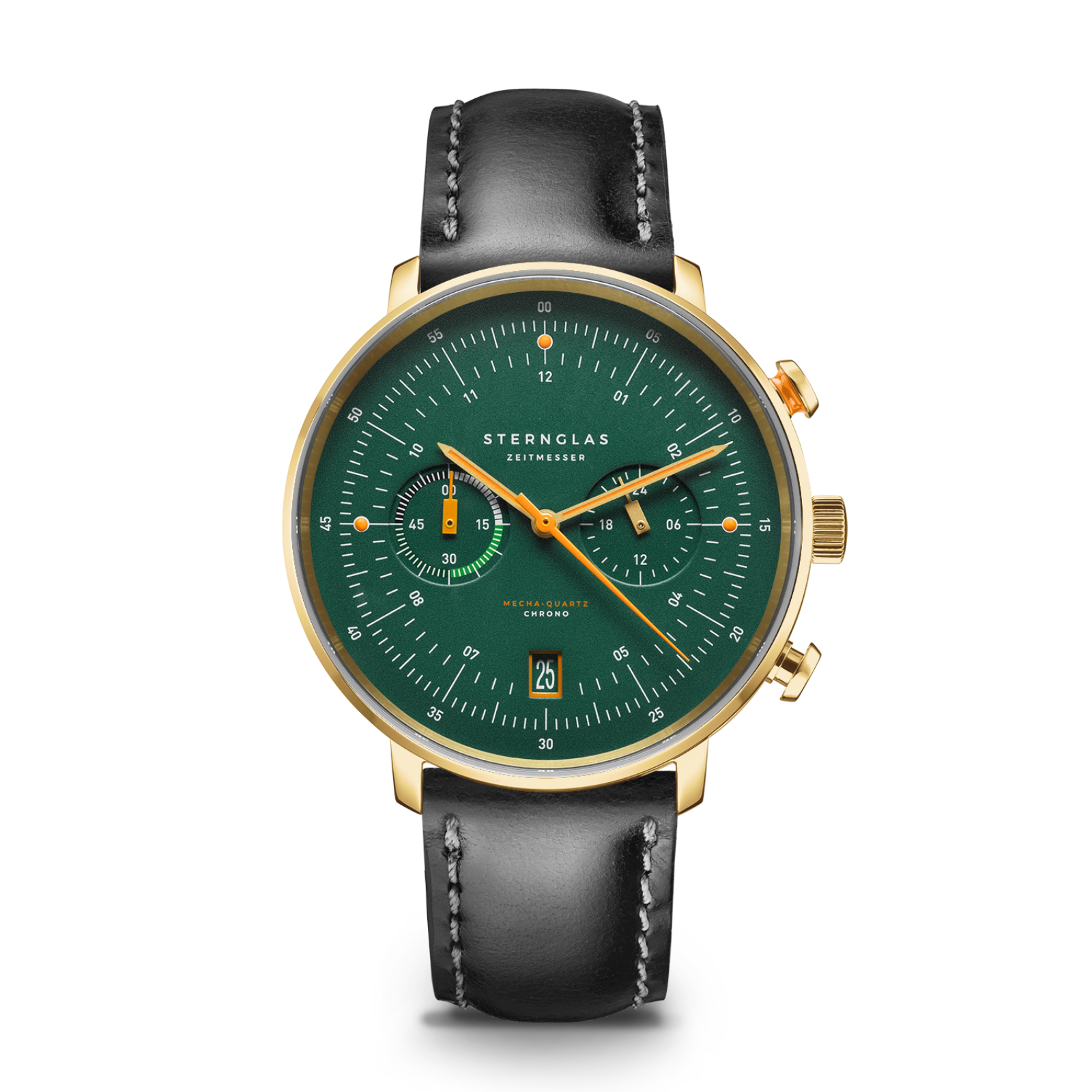 HAMBURG Chrono Edition Vintage dark green gold / Bridle 20 black