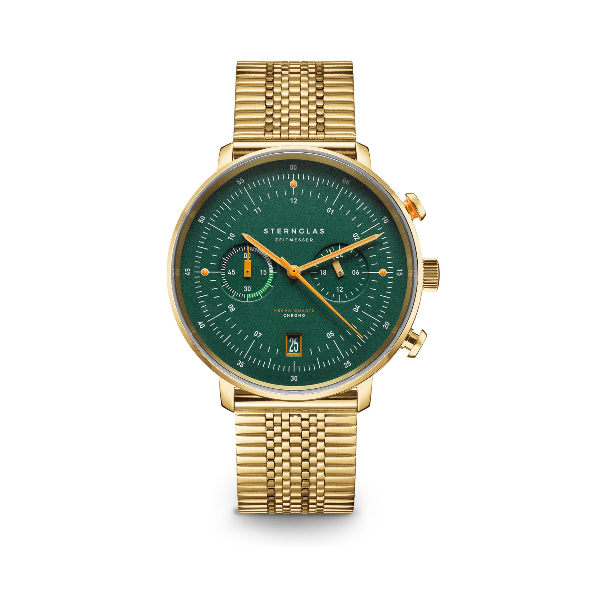 HAMBURG Chrono Edition Vintage dark green gold / SuperSlim 20 gold