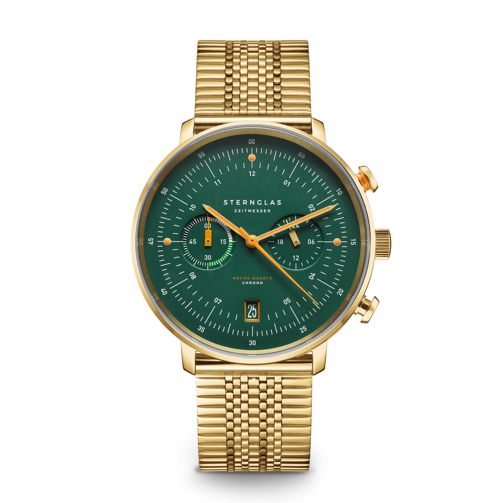 HAMBURG Chrono Edition Vintage dark green gold / SuperSlim 20 gold