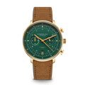 HAMBURG Chrono Edition Vintage dark green gold / suede 20 gold