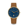 HAMBURG  dark blue gold / suede 20 brown