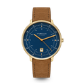 HAMBURG  dark blue gold / suede 20 brown