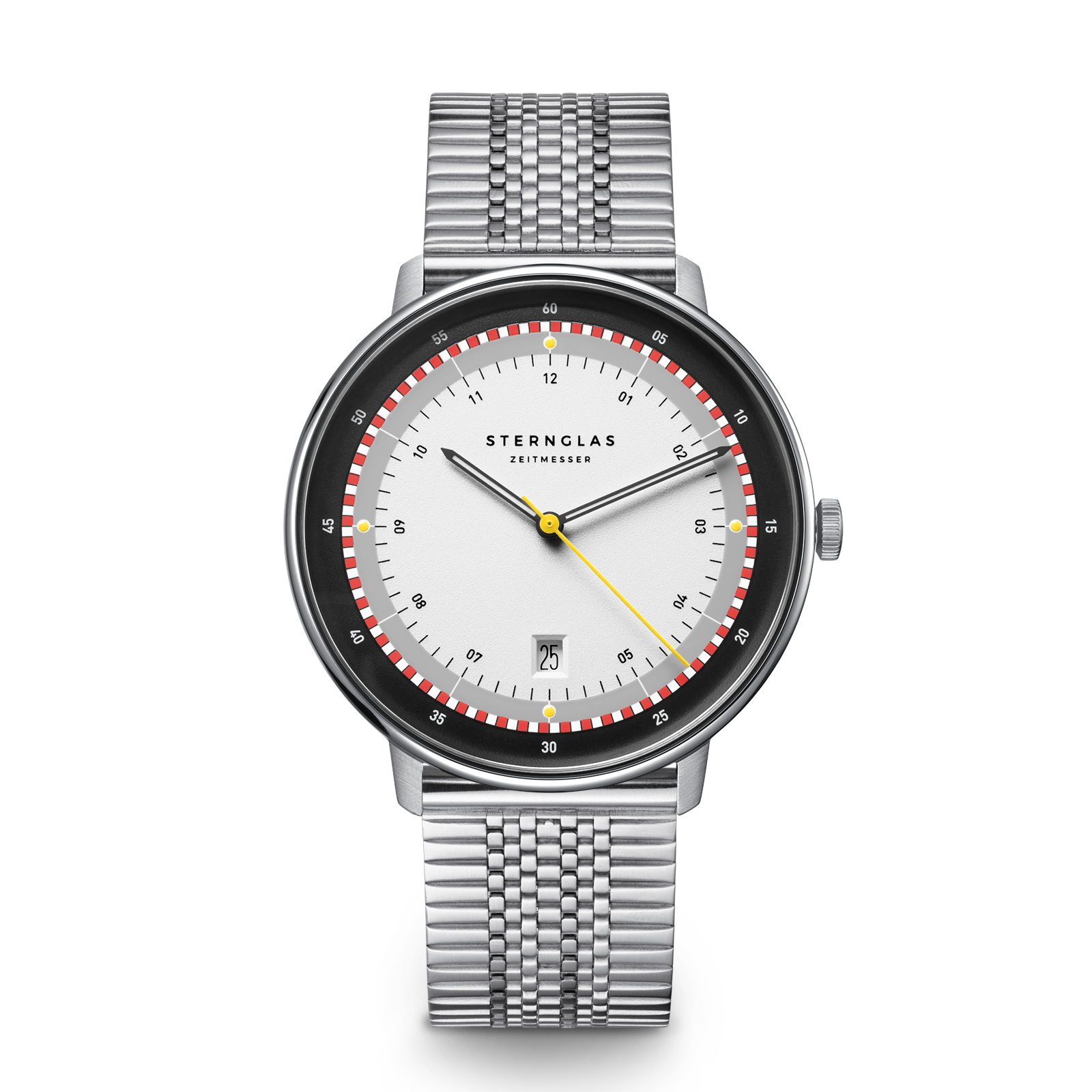 HAMBURG Edition Hafen grey silver / SuperSlim metal strap 20 silver