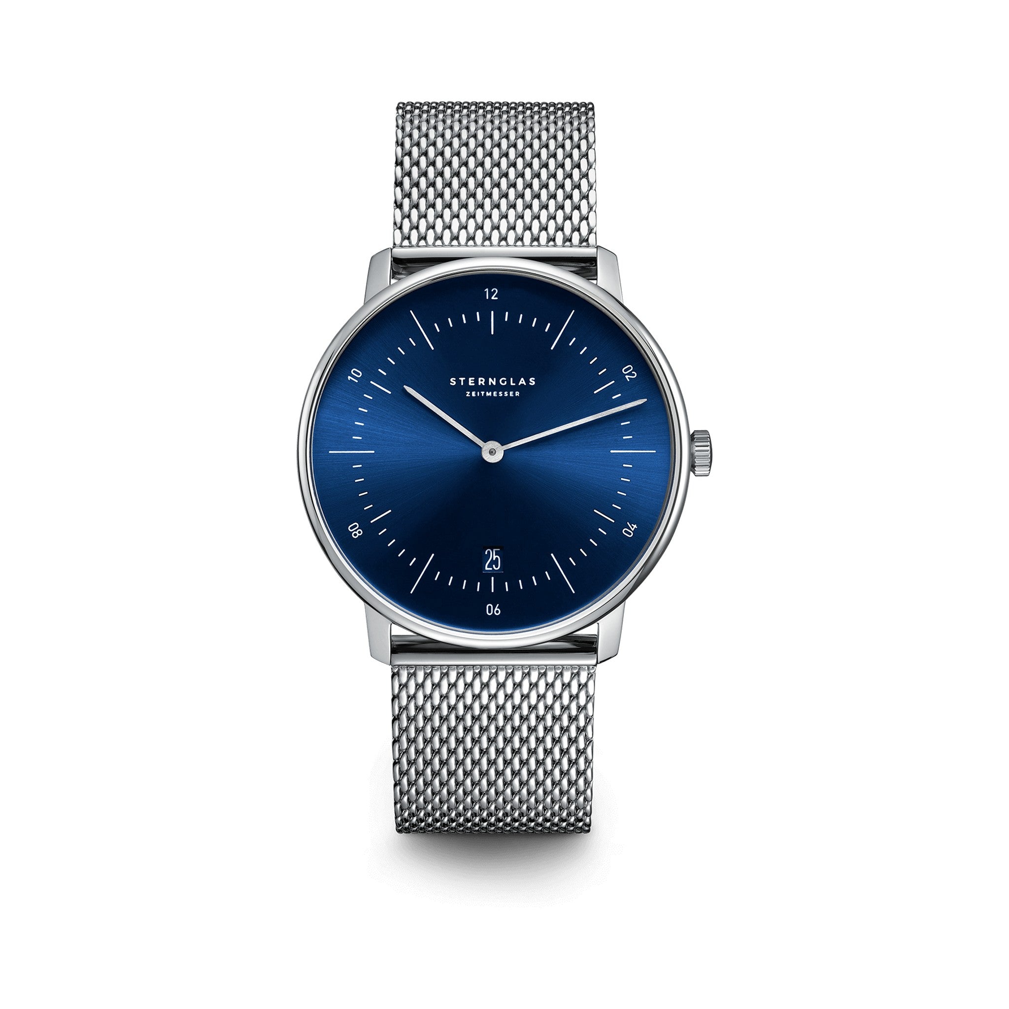 NAOS sunburst blue silver / Milanaise silver