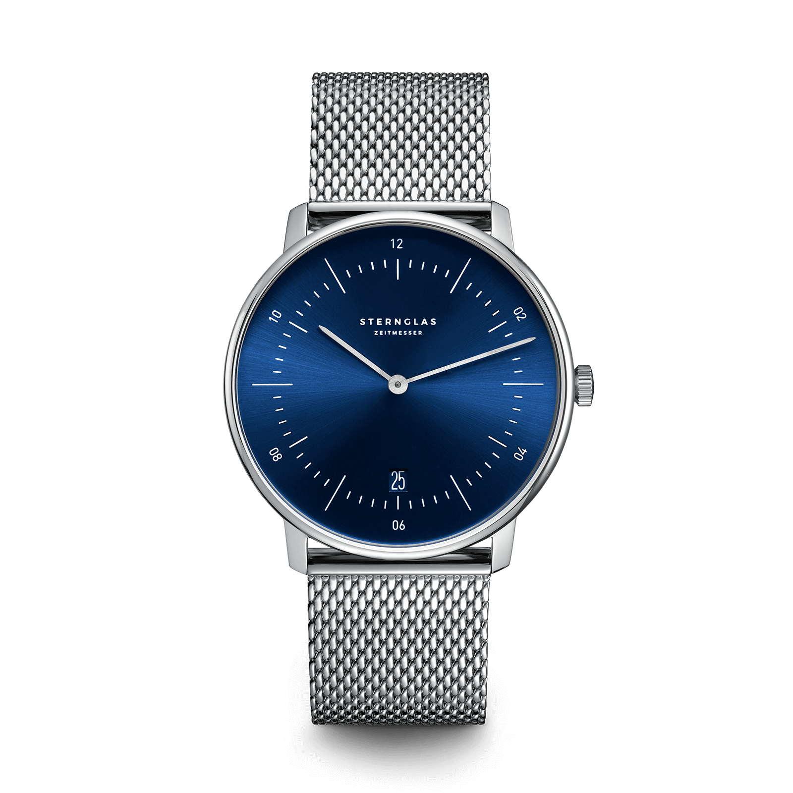 NAOS sunburst blue silver / Milanaise silver