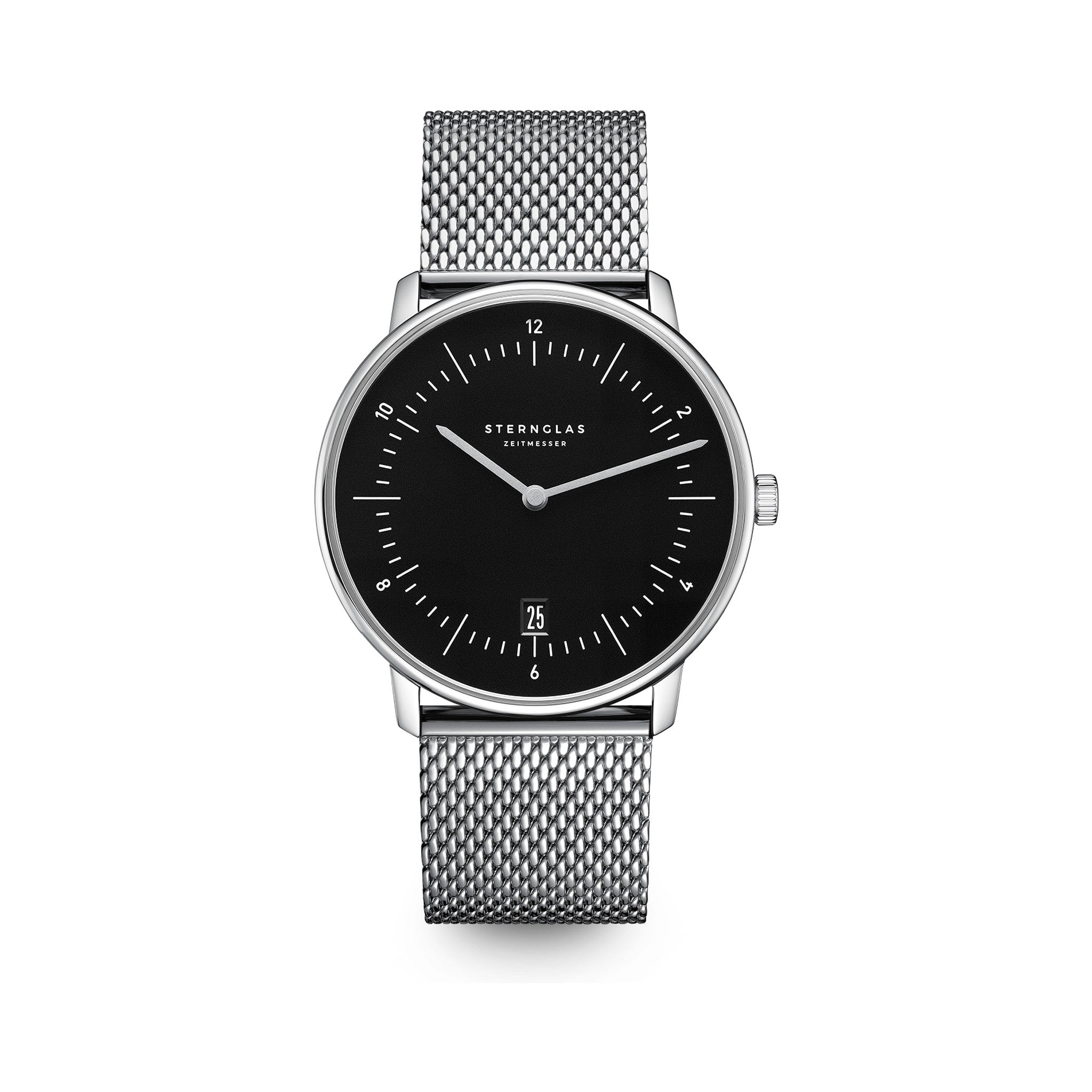NAOS pianoblack silver / Milanaise 20 silver