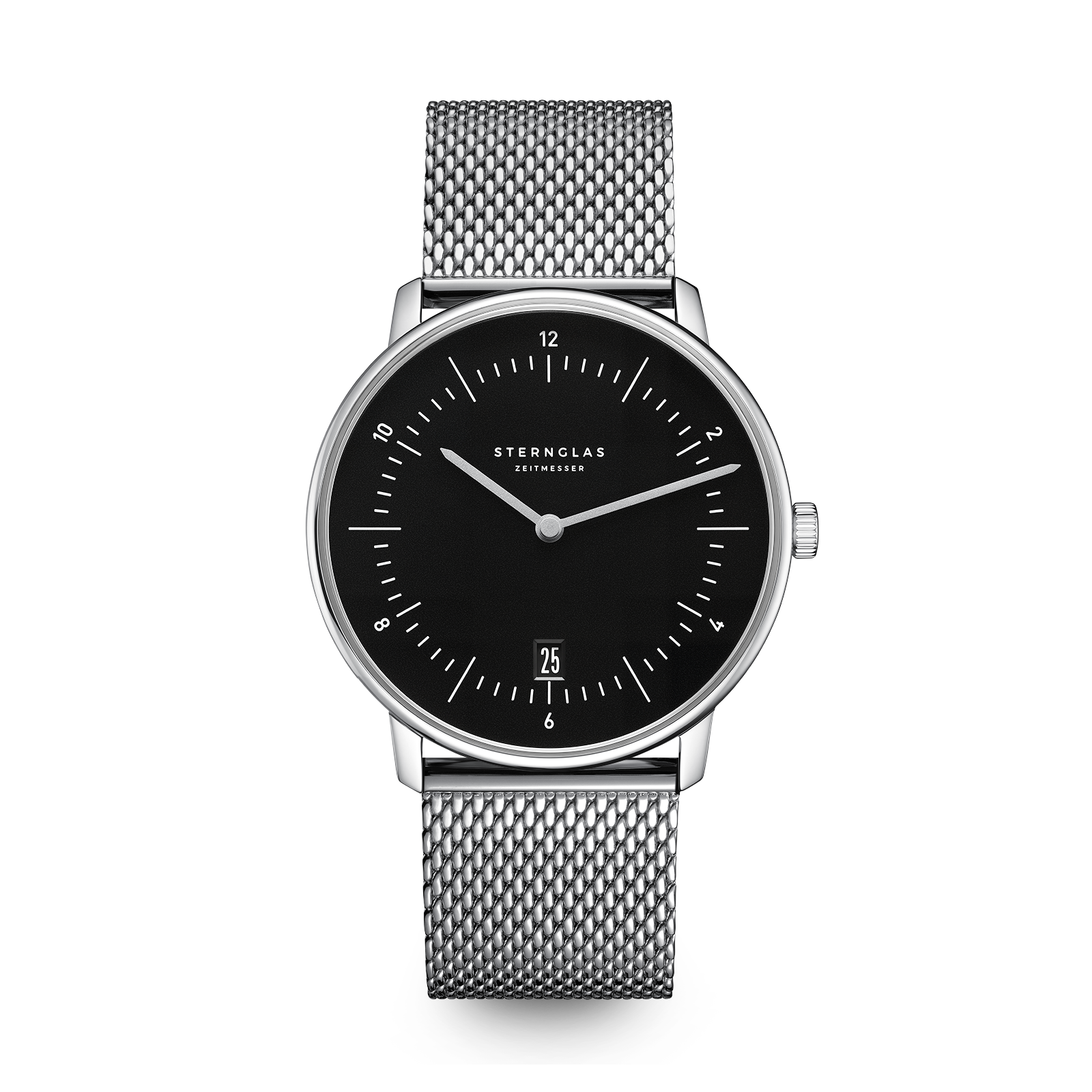 NAOS pianoblack silver / Milanaise 20 silver