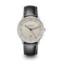 NAOS Big Date alabaster silver / Bridle 20 black silver