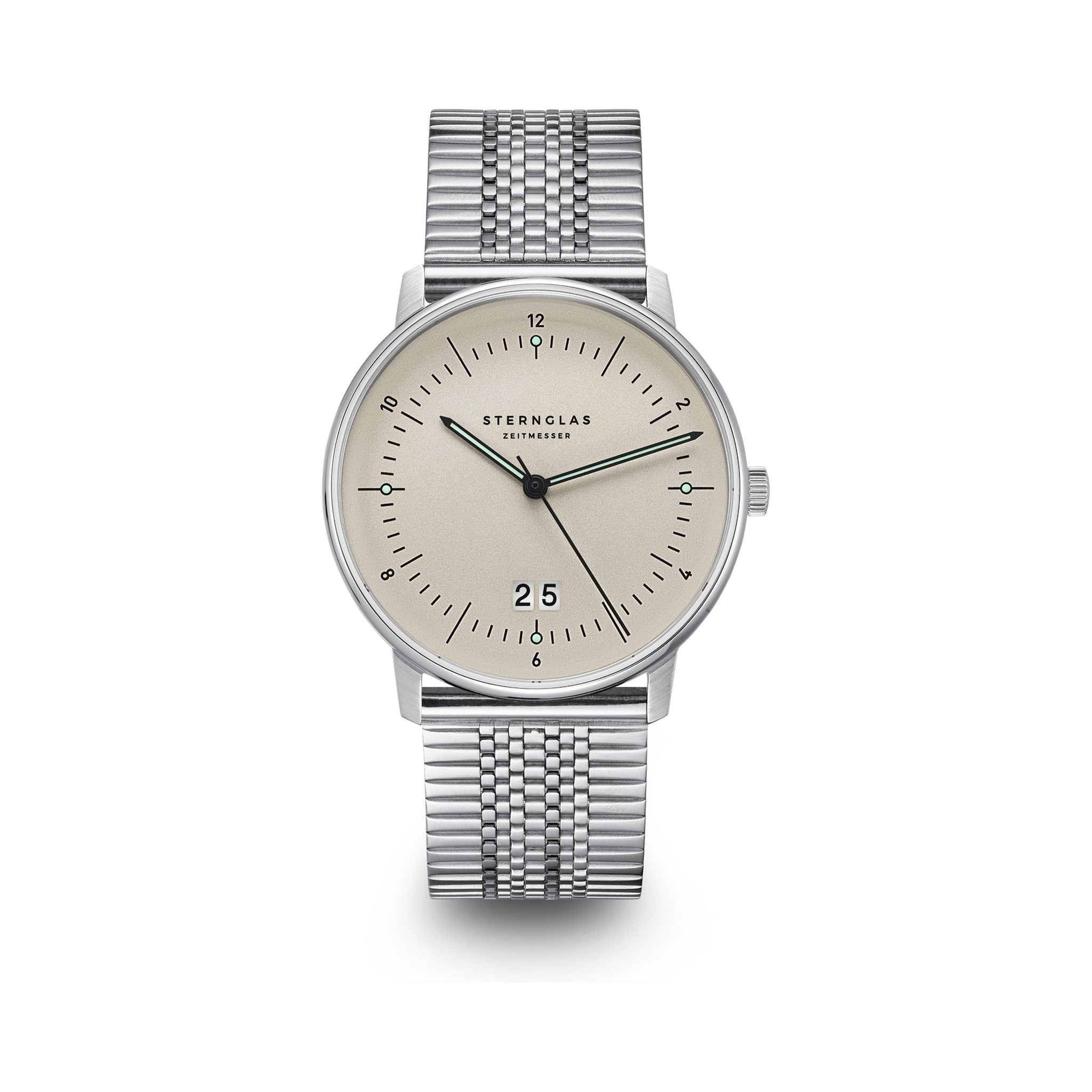 NAOS Big Date alabaster silver / SuperSlim 20 silver