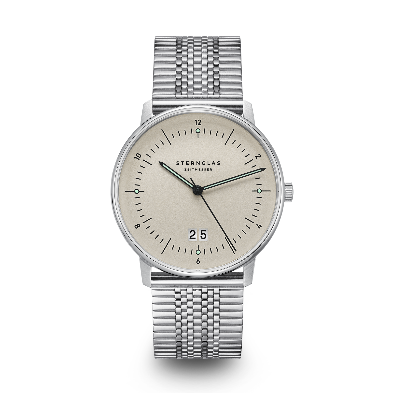 NAOS Big Date alabaster silver / SuperSlim 20 silver
