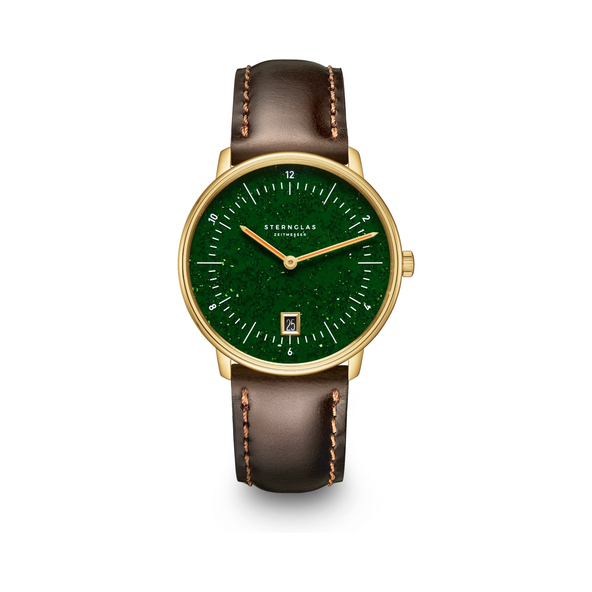 NAOS Edition Aventurin dark green gold / Bridle 20 dunkelbraun