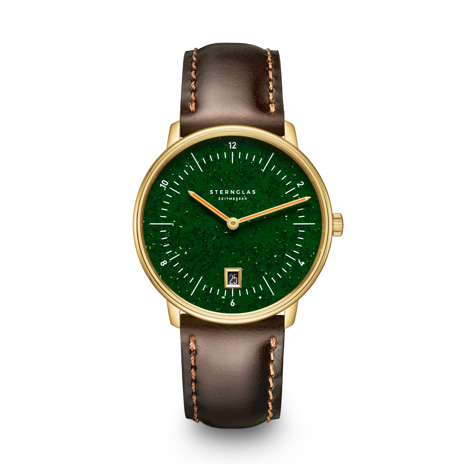 NAOS Edition Aventurin dark green gold / Bridle 20 dunkelbraun