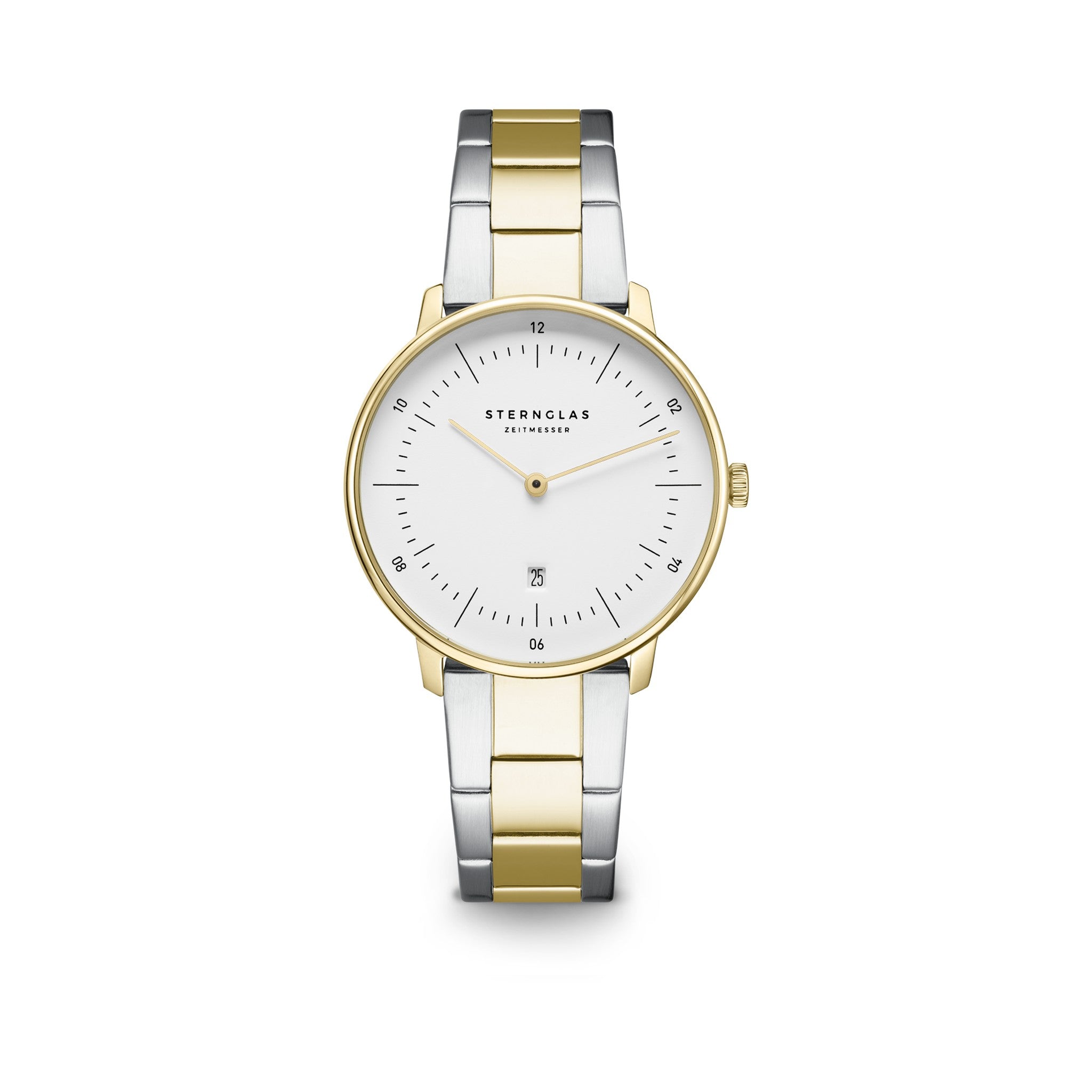 NAOS XS white gold / metal strap bi-color