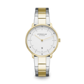 NAOS XS white gold / metal strap bi-color