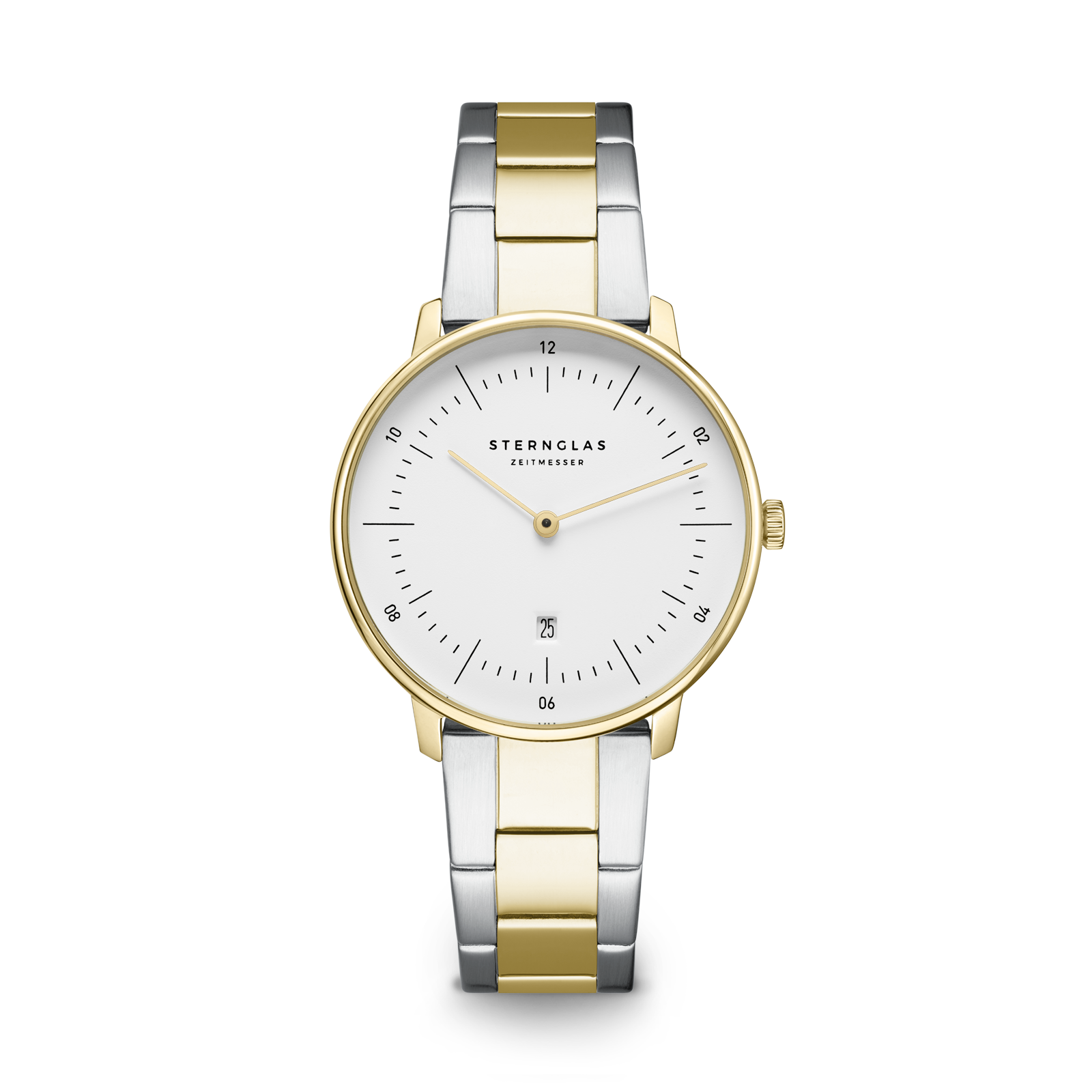 NAOS XS white gold / metal strap bi-color