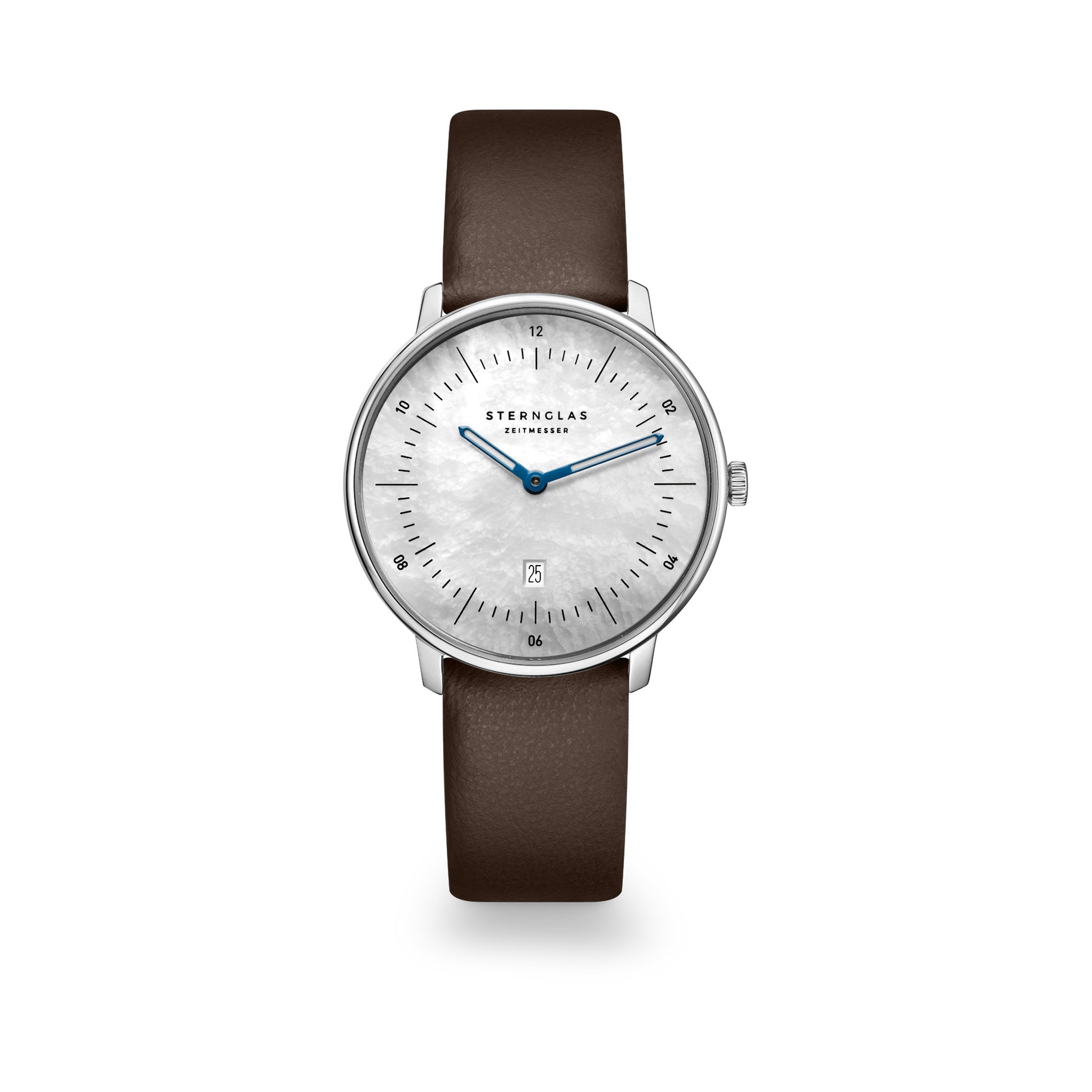 NAOS XS Edition mother of pearl  white silver / Klassik 16 dark brown