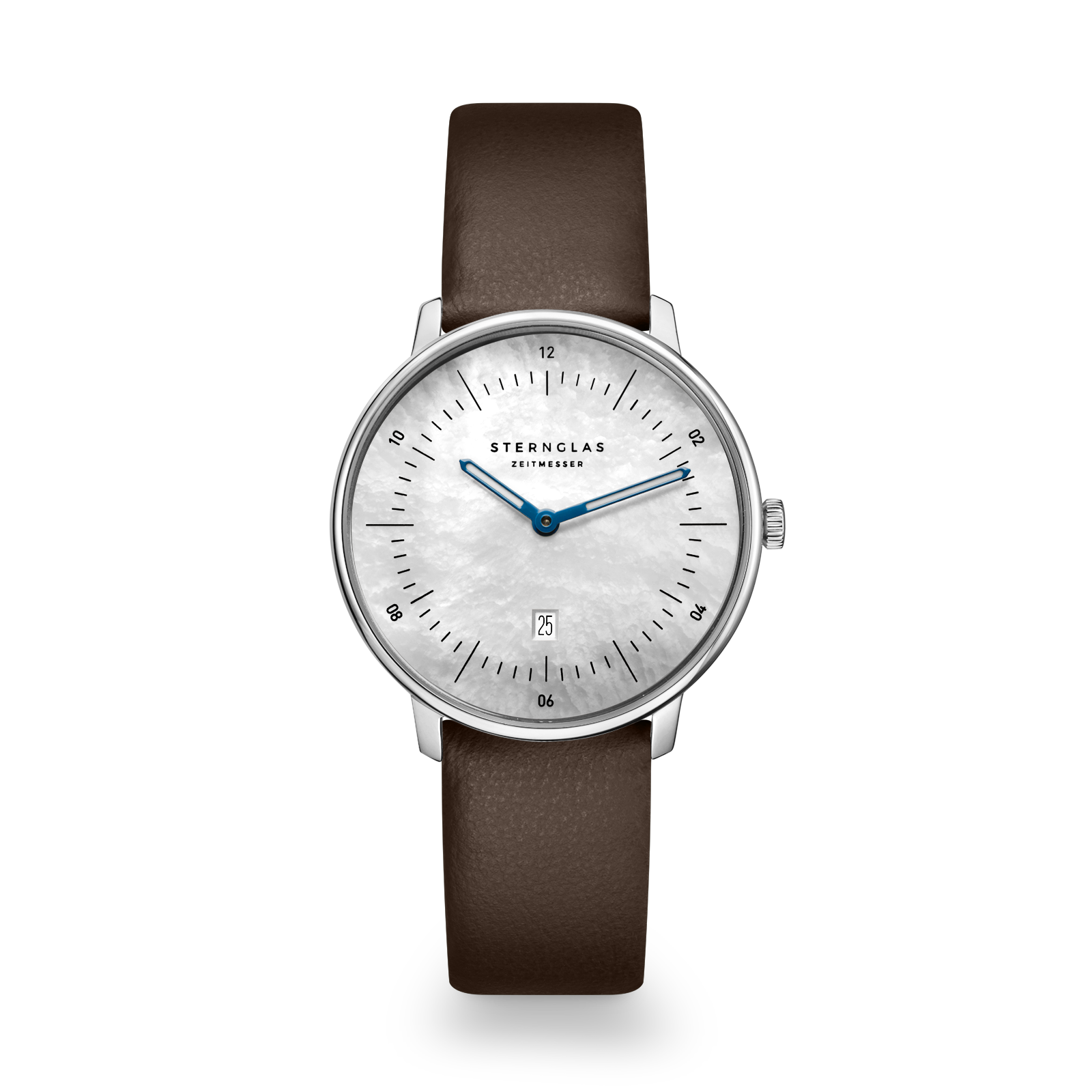 NAOS XS Edition mother of pearl  white silver / Klassik 16 dark brown