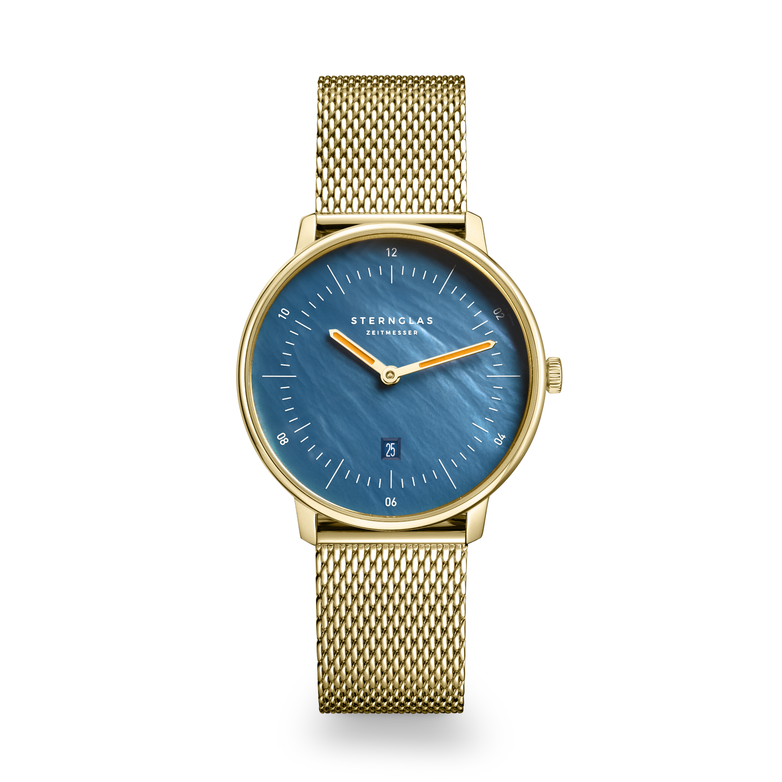 NAOS XS Edition mother of pearl dark blue gold / Milanaise 16 gold