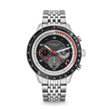TACHYMETER 2.0 black silver / metal strap 20 silver