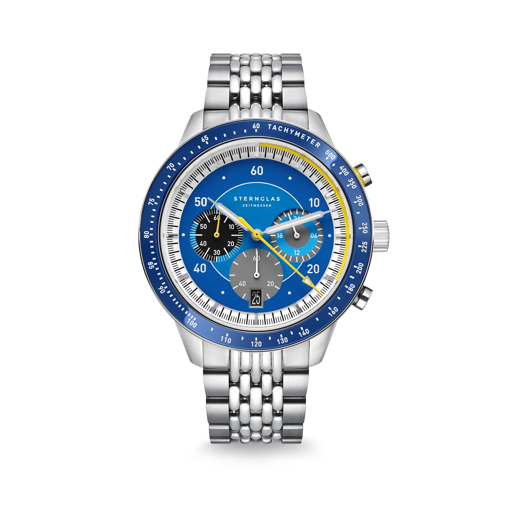 TACHYMETER 2.0  dark blue silver / metal strap 20 silver