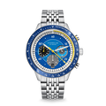TACHYMETER 2.0  dark blue silver / metal strap 20 silver