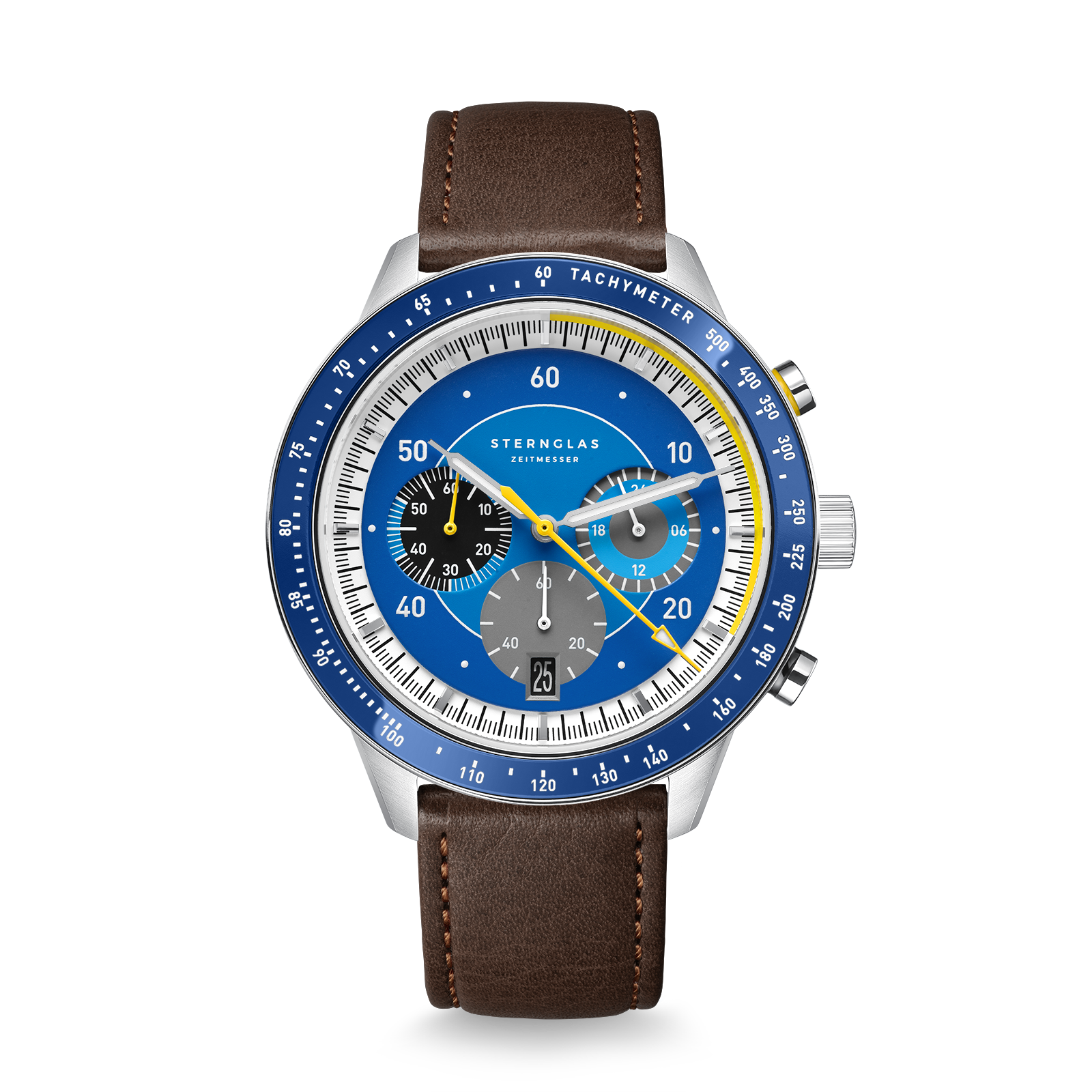 TACHYMETER 2.0 dark blue silver / Modena 20 dark brown