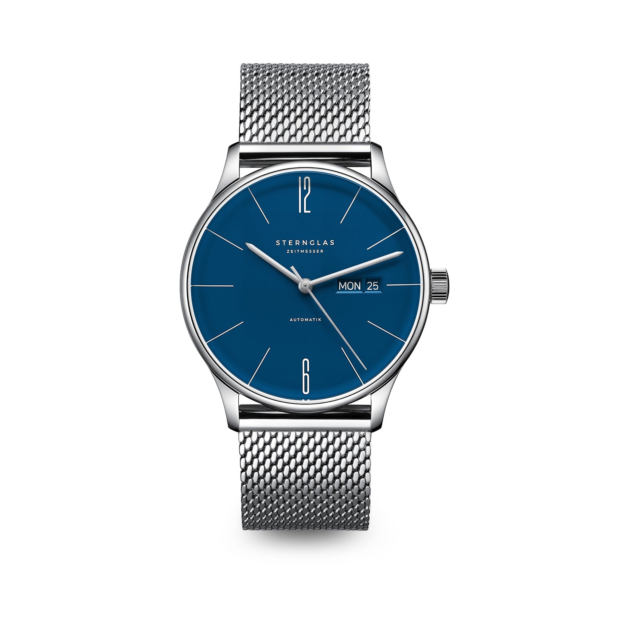 BERLIN Automatik mitternachtsblau silber / Milanaise 20 silber