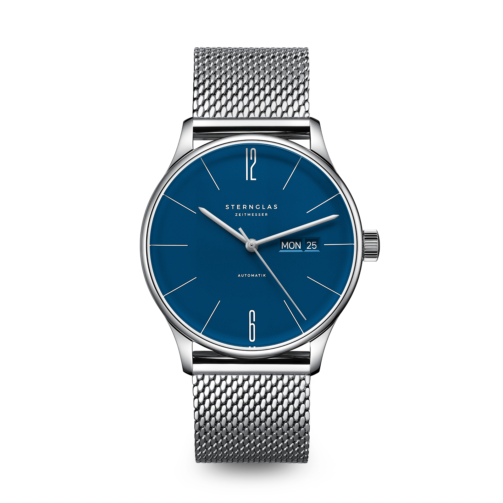 BERLIN Automatik mitternachtsblau silber / Milanaise 20 silber