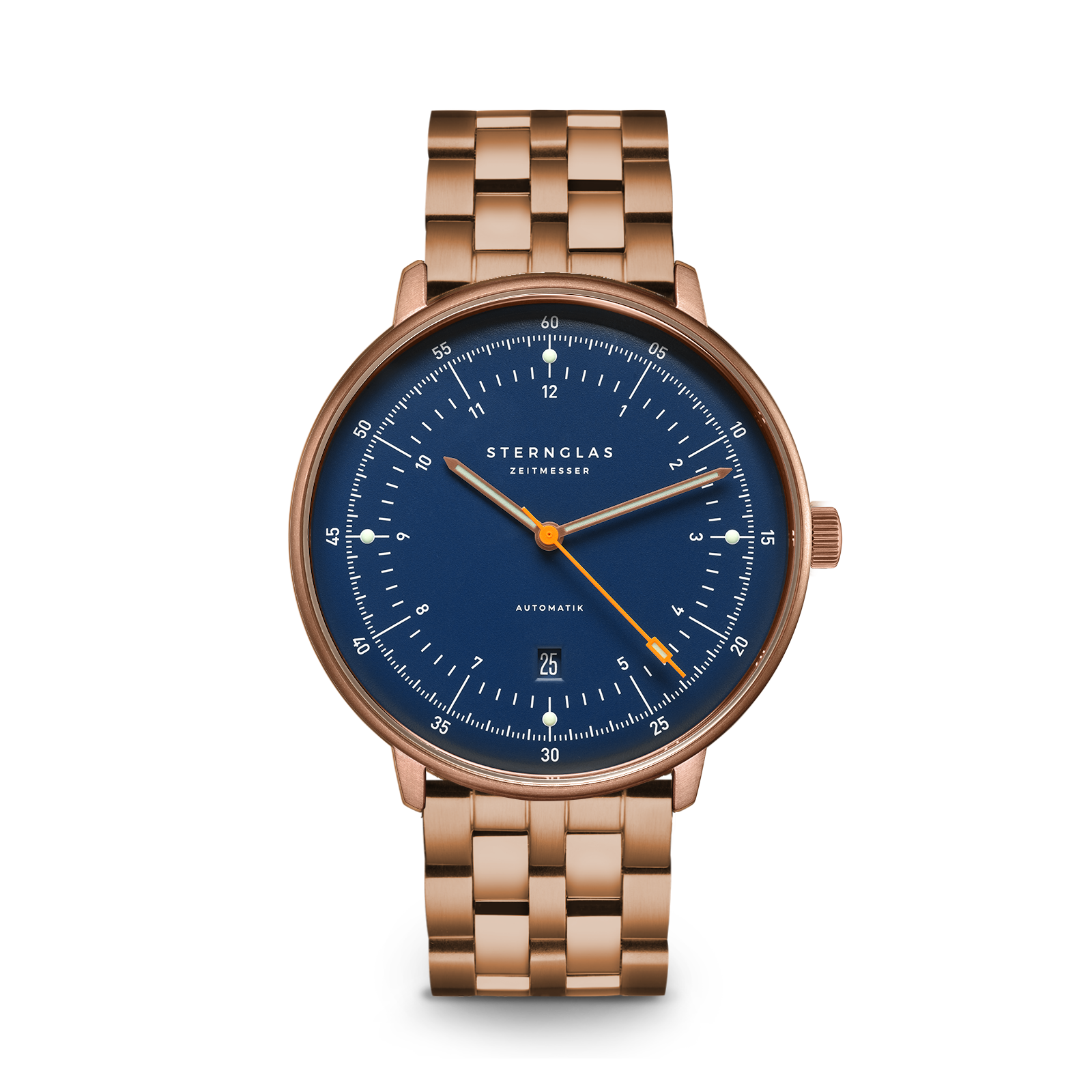 HAMBURG  Automatic dark blue bronze / metal strap 20 bronze