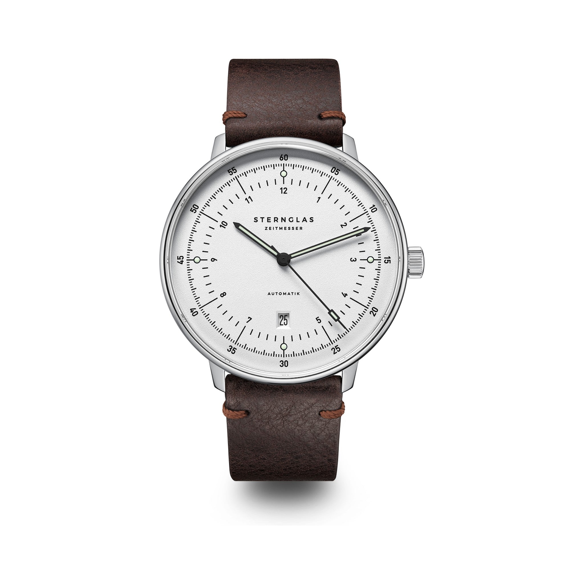 HAMBURG  Automatic silver silver / Vintage 20 mocha