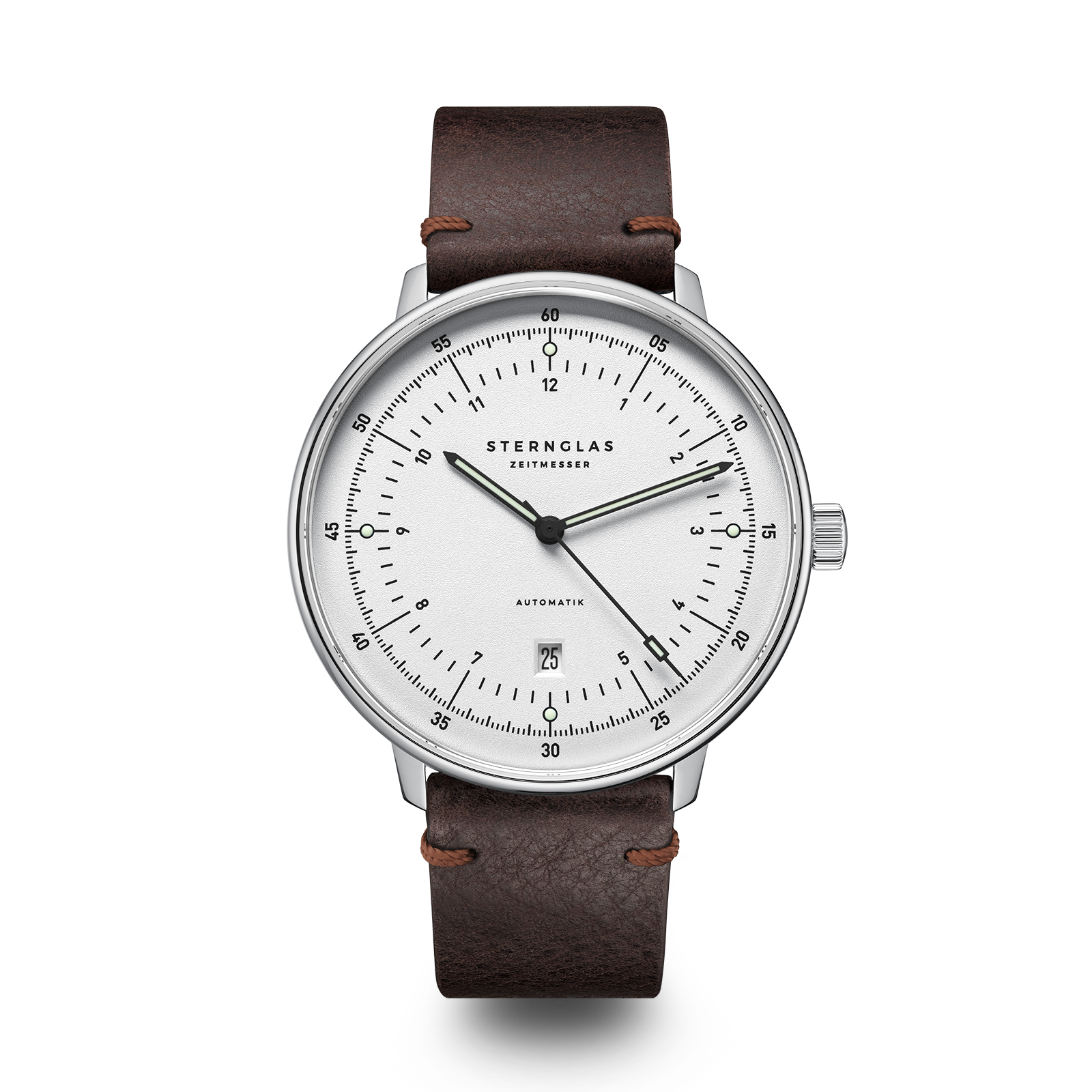 HAMBURG  Automatic silver silver / Vintage 20 mocha