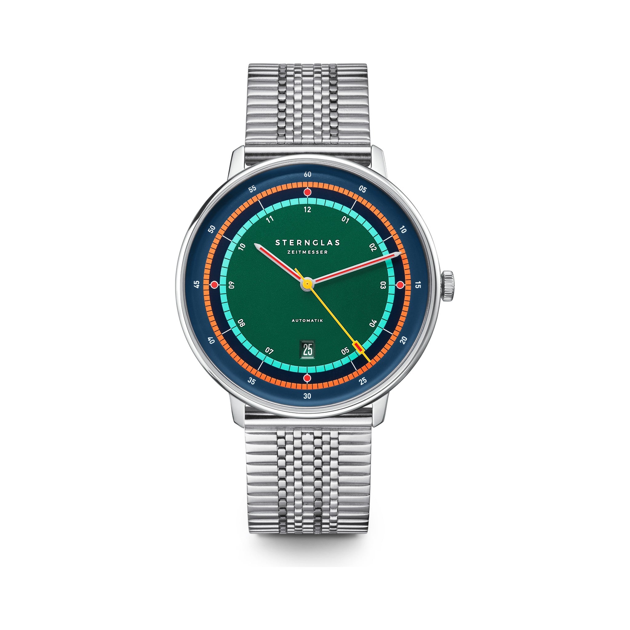 HAMBURG AUTOMATIK Edition Argo silver / Super Slim metal strap