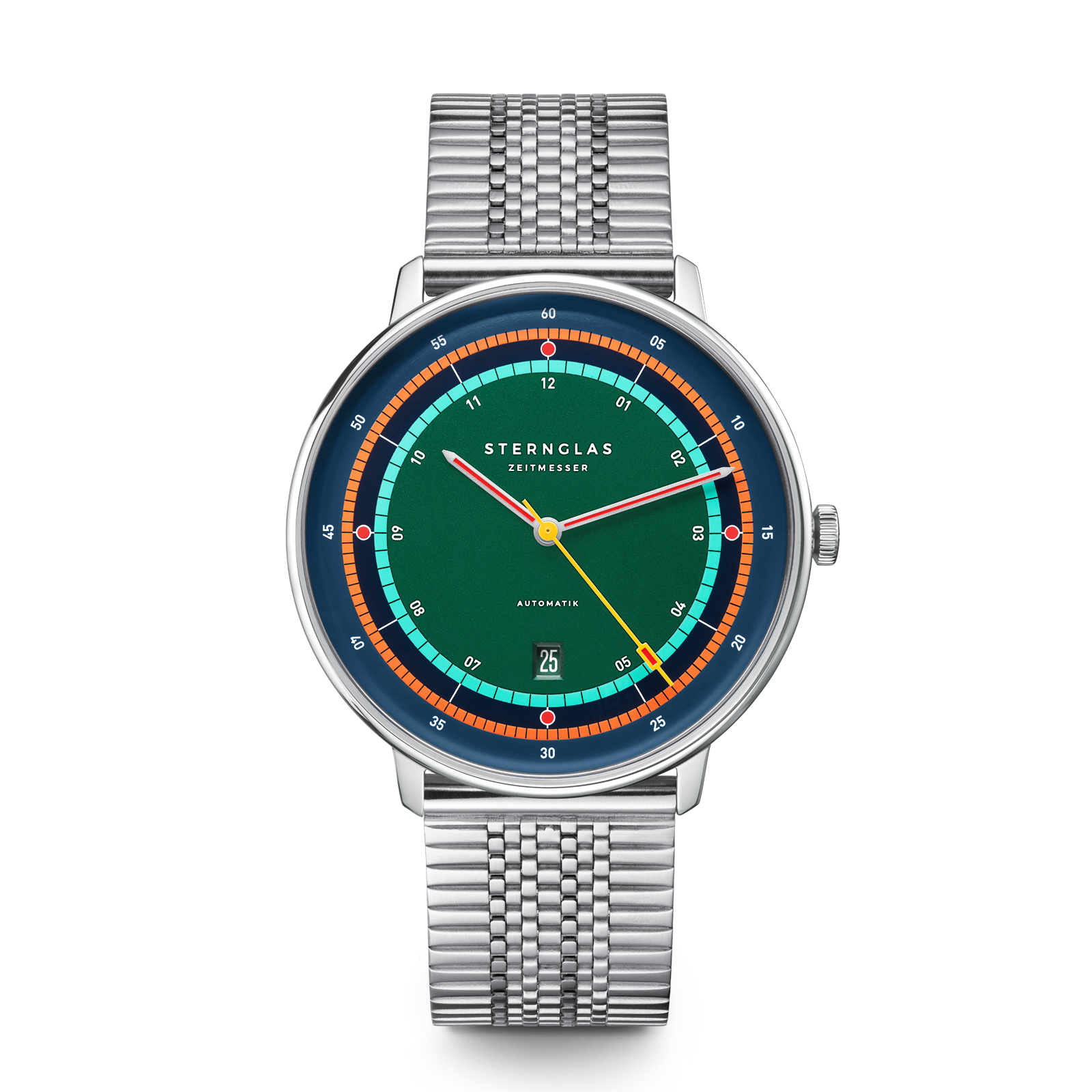 HAMBURG AUTOMATIK Edition Argo silver / Super Slim metal strap