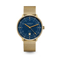 HAMBURG Automatik Edition Marine  dark blue gold / Milanaise 20 gold