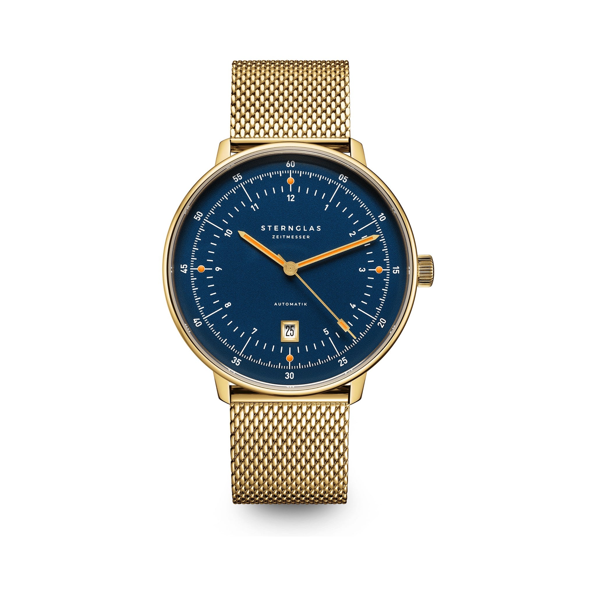 HAMBURG Automatik Edition Marine  dark blue gold / Milanaise 20 gold