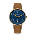 HAMBURG Automatik Edition Marine  dark blue gold / suede 20 brown