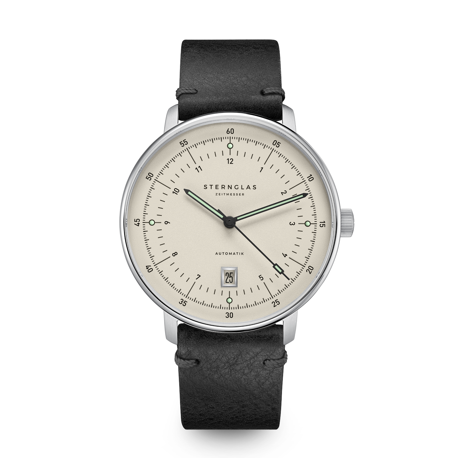 HAMBURG  Pro Automatic alabaster silver / Vintage 20 nero silver