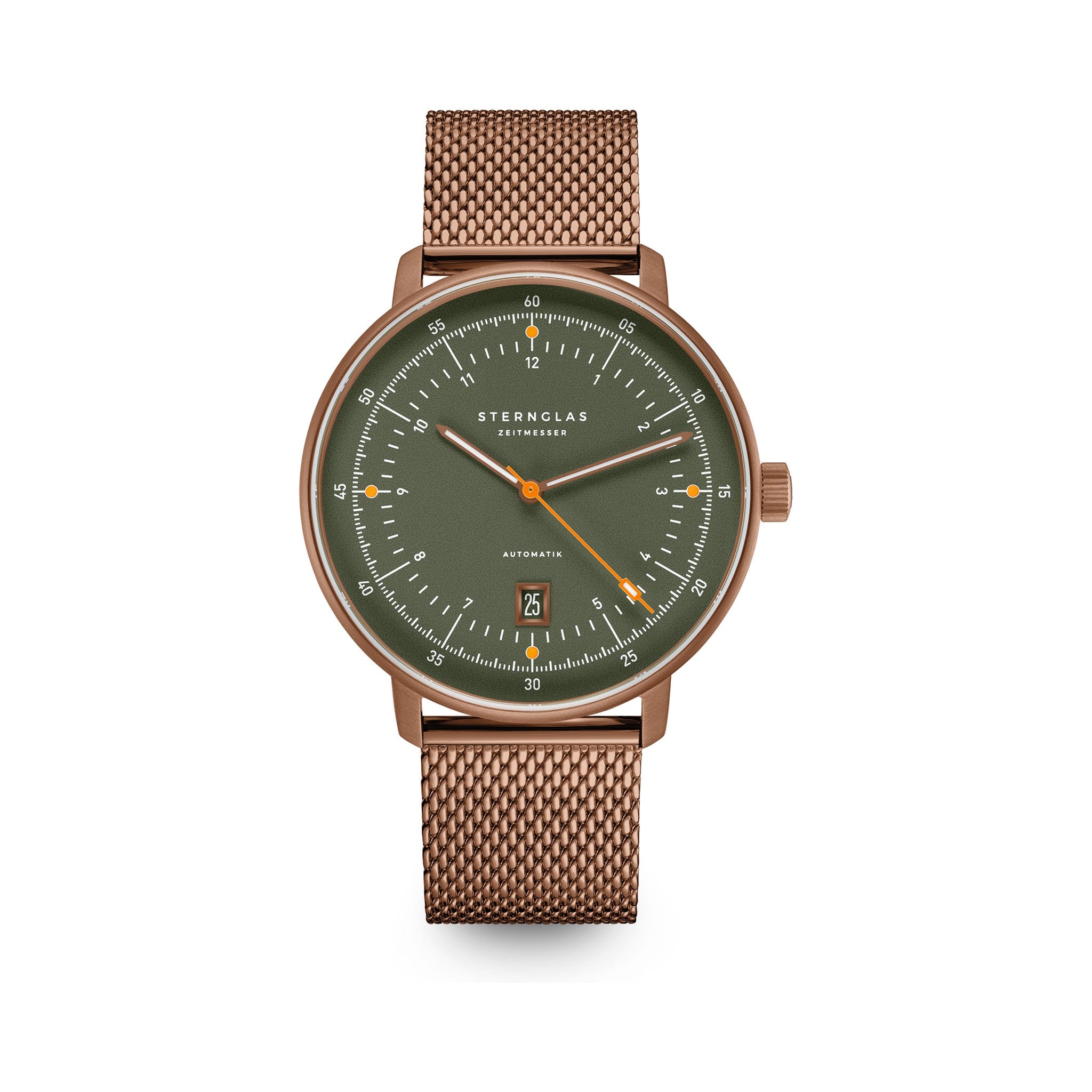 HAMBURG  Pro Automatic dark green bronze / Milanaise 20 bronze